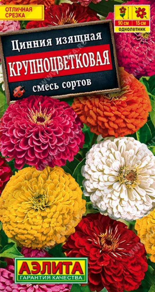 Семена циннии «Крупноцветковая, смесь» | Аэлита