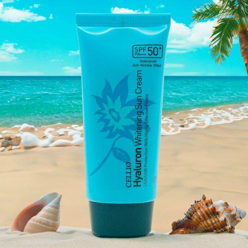 Солнцезащитный крем с гиалуроновой кислотой «Hyaluron Whitening Sun Cream» SPF50+ PA+++ | Dr. Cellio