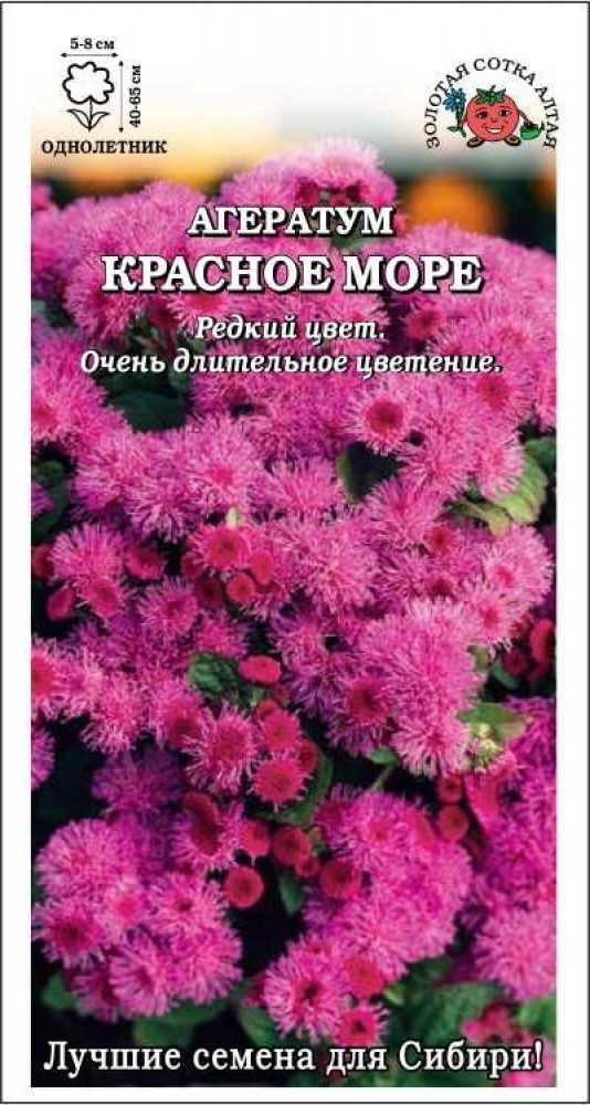Семена агератума «Красное море» | Золотая сотка Алтая