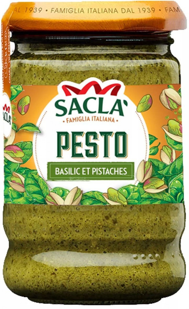 Соус Песто с базиликом и фисташками «Pesto Basilic & Pistaches» | Sacla