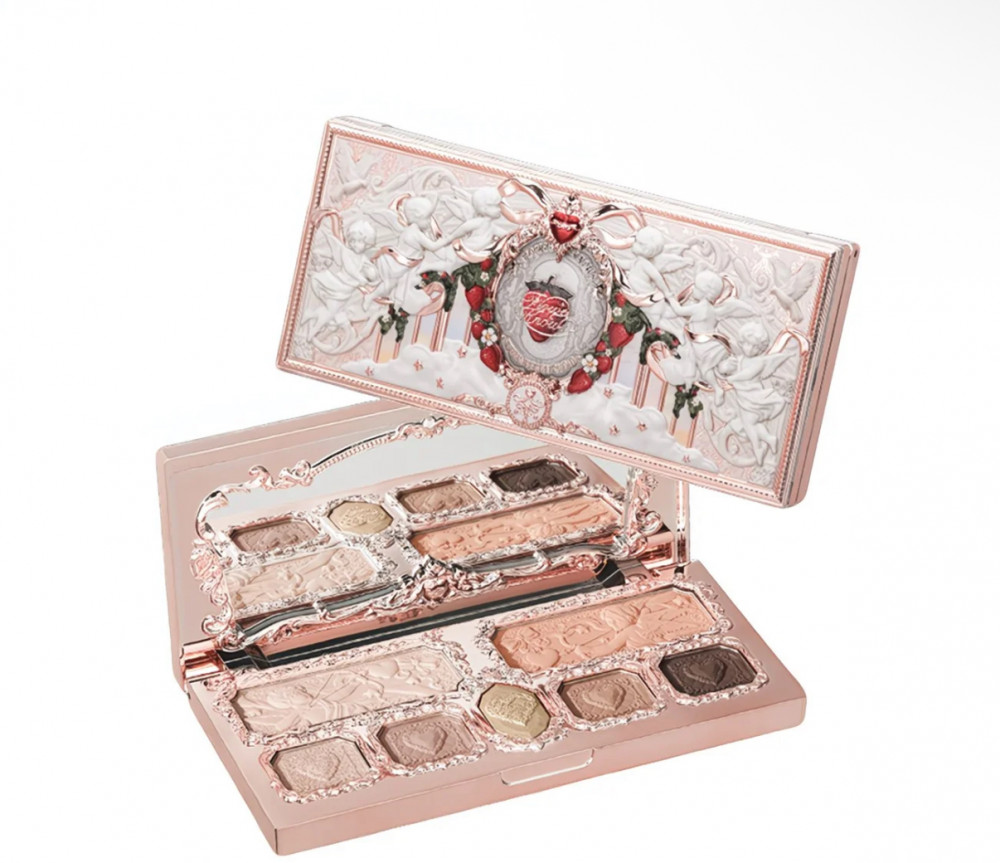 Тени для век «Flower knows Strawberry Cupid», оттенок 01 Honey Canele-Earthy neutrals