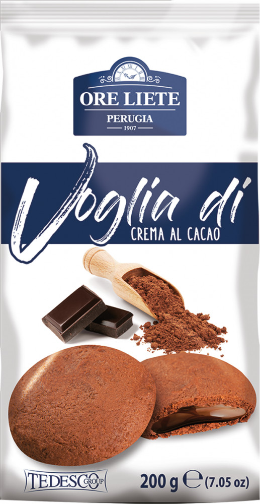 Печенье с кремовой начинкой со вкусом какао «Crema al Cacao» | Voglia di | Ore Liete