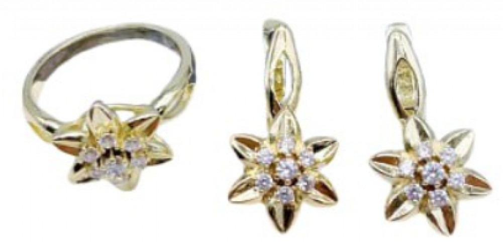 Комплект украшений женский c кристаллом | Tuimedaq