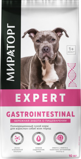 Полнорационный сухой корм для взрослых собак Gastrointestinal «Бережная забота о пищеварении»