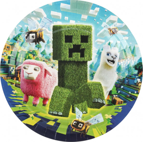 Набор тарелок бумажных «Пиксельные персонажи»