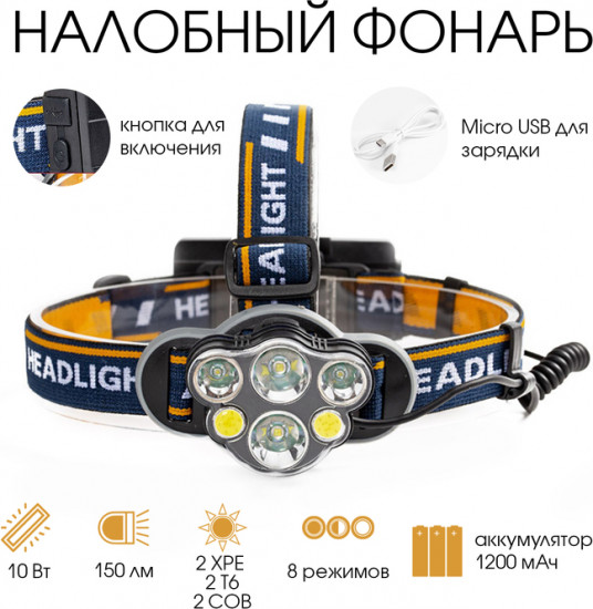 Фонарь налобный