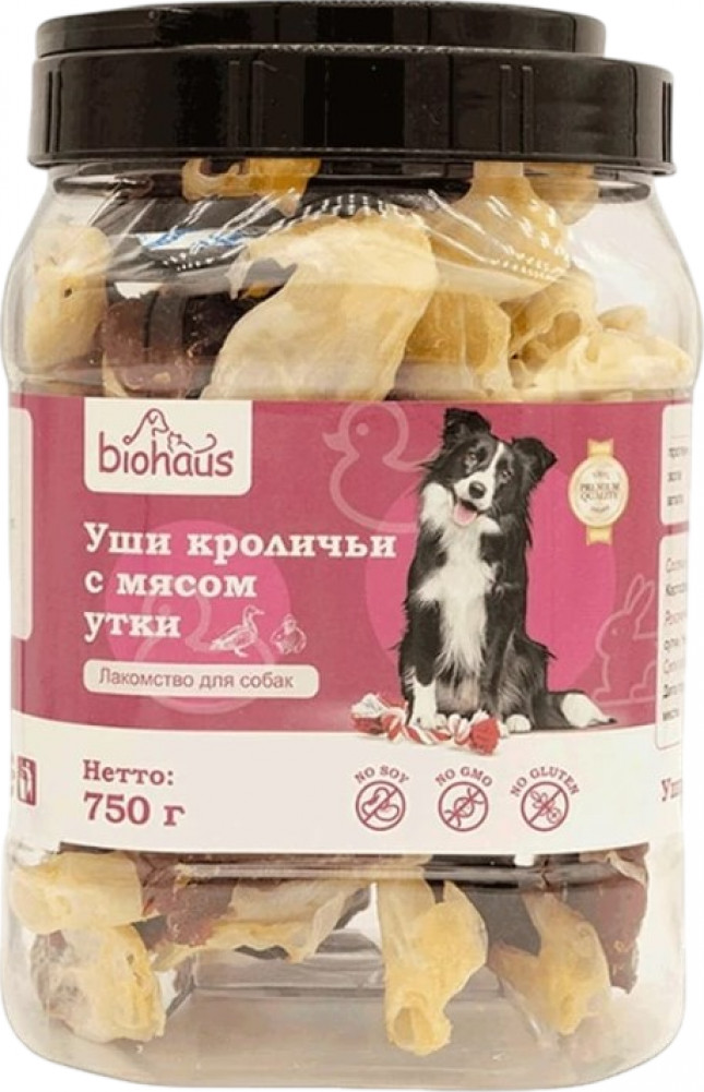 Лакомство для собак «Уши кроличьи с мясом утки» | Biohaus