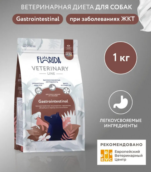 Сухой корм для собак при расстройствах пищеварения, нарушениях абсорбции в период восстановления