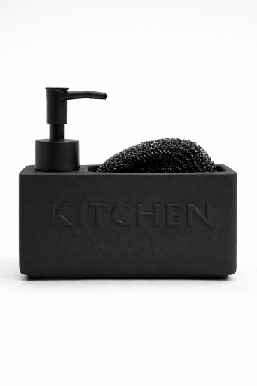 Дозатор для моющего средства на кухню с губкой
