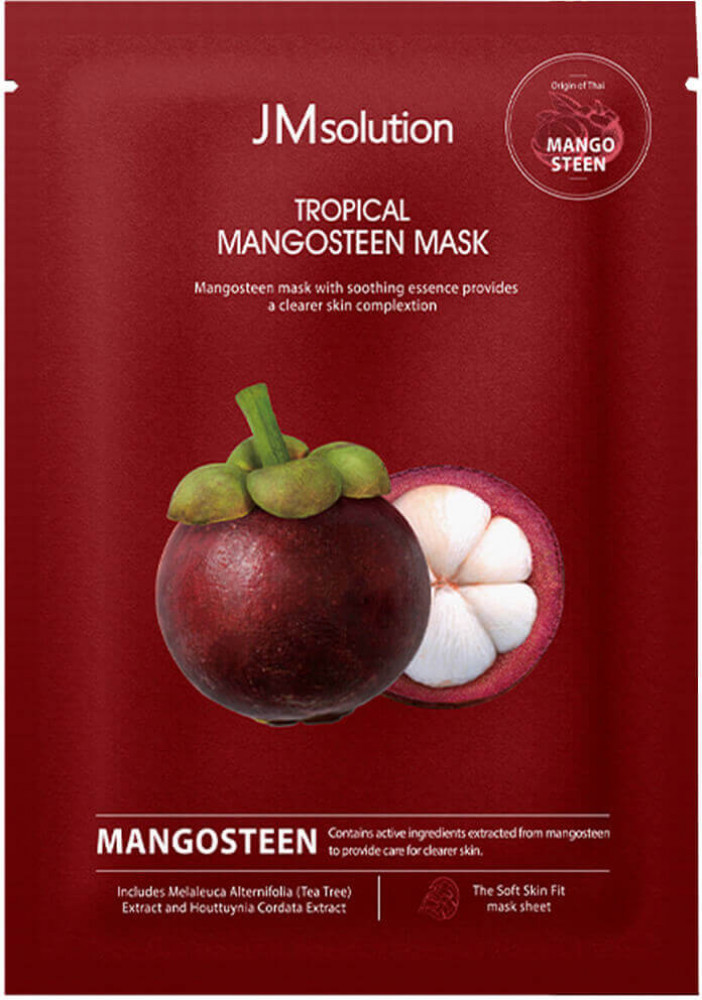 Осветляющая тканевая маска для лица с мангостином «Tropical Mangosteen Mask» | JMsolution