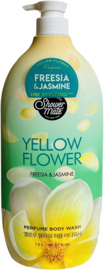 Гель для душа парфюмированный с экстрактами фрезии и жасмина Yellow Flower Perfume Freesia&Jasmine Body Wash
