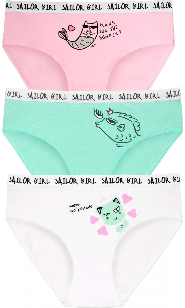 Трусы-слипы для девочек комплект | Pelican