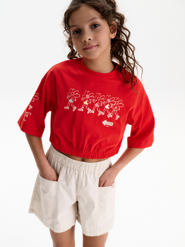 Футболка для девочек кроп-топ | Pelican