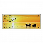 Часы-картина «Рассвет и лодки»