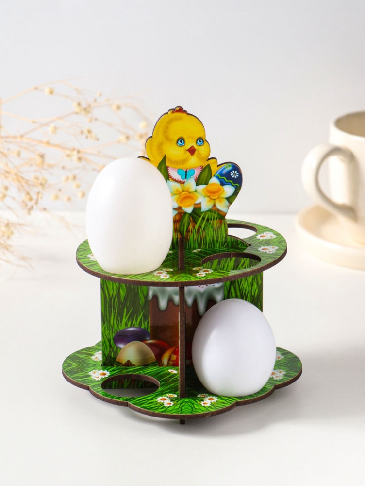Подставка для 8 яиц в двух ярусах «Цыплёнок»