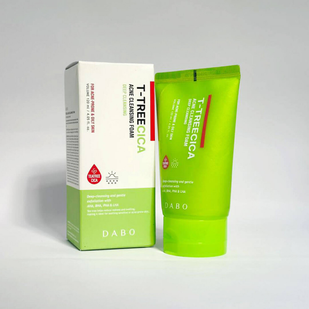 Пенка для умывания против акне с чайным деревом и центеллой «T-Treecica Acne Cleansing Foam» | DABO