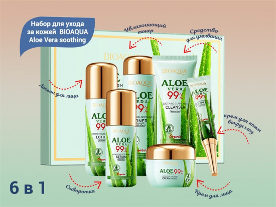 Набор для ухода за кожей «Aloe Vera 99%»