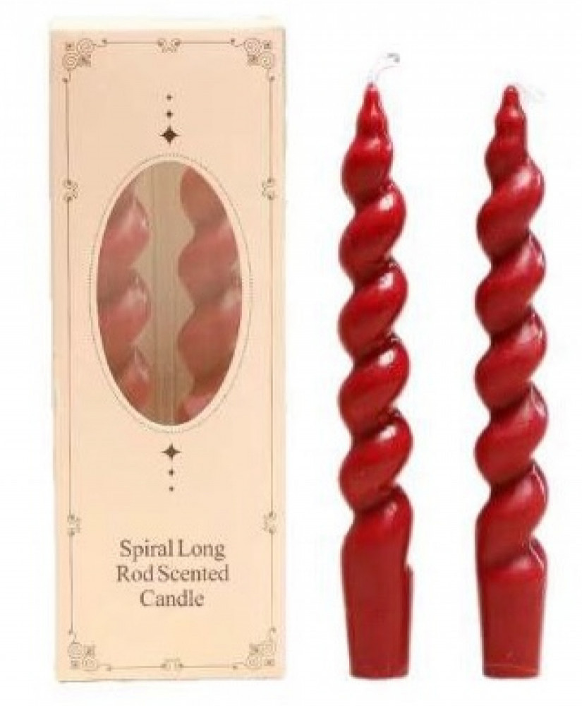 Свеча витая красная