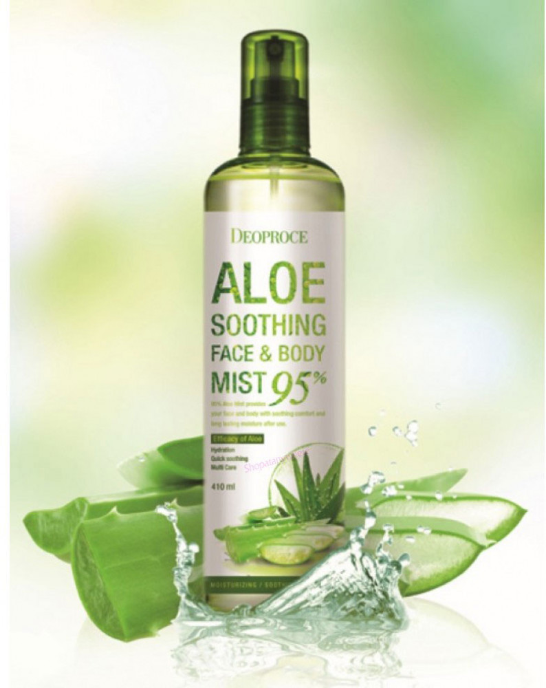 Успокаивающий мист для лица и тела с алоэ вера «Aloe Soothing Face & Body Mist 95%» | Deoproce