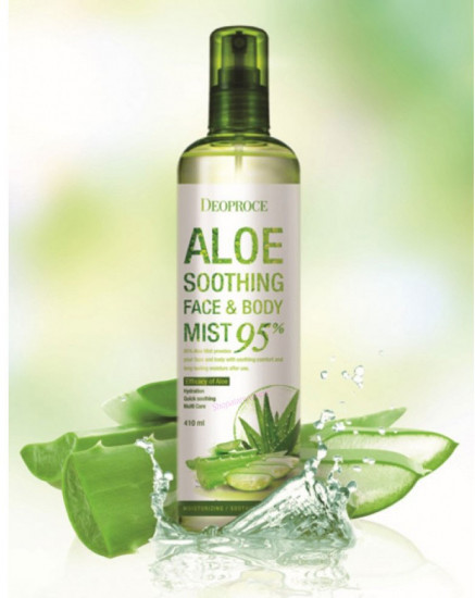 Успокаивающий мист для лица и тела с алоэ вера «Aloe Soothing Face & Body Mist 95%»