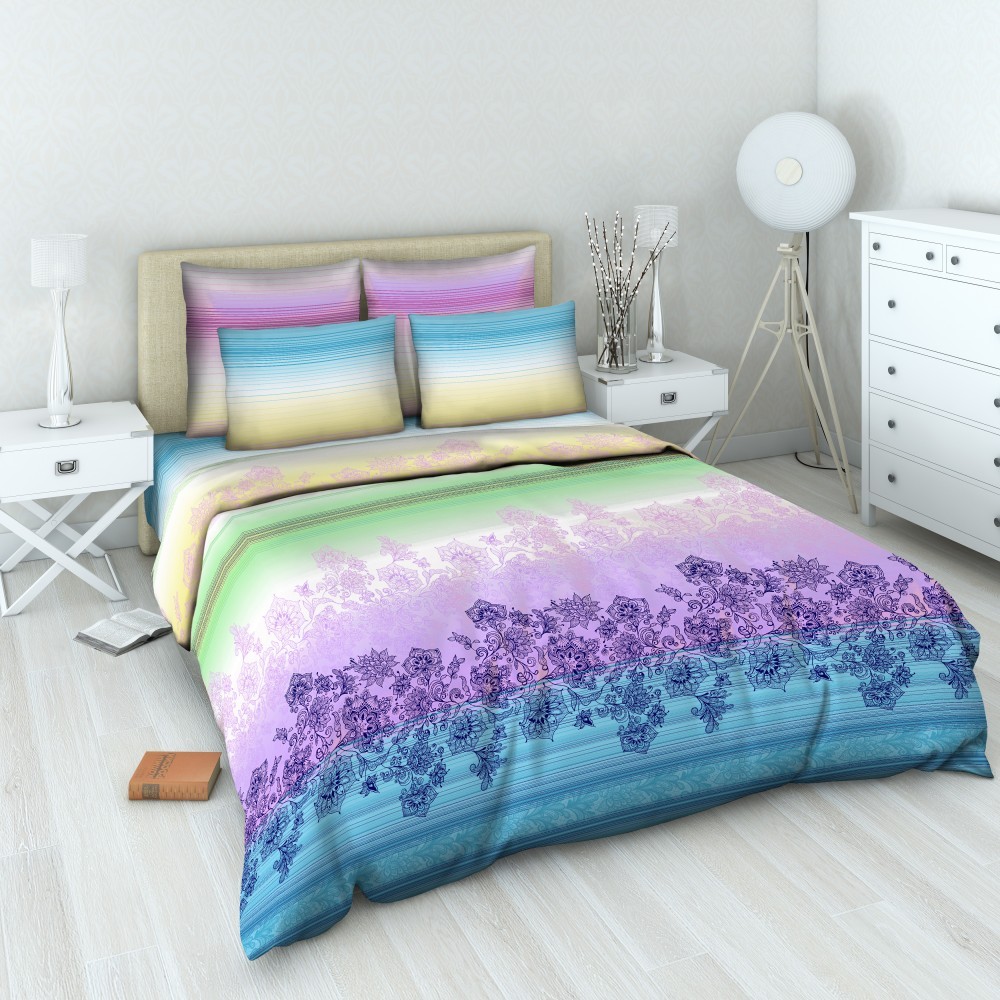 Комплект постельного белья «Роскошь» (арт. 5017/2, семейный, бязь, 2 наволочки 70х70) | Самоцветная | ТДЛ Текстиль