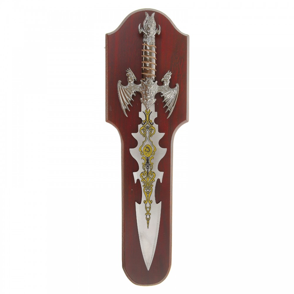 Сувенирное изделие меч на планшете «Два орла», цветное нанесение на лезвие