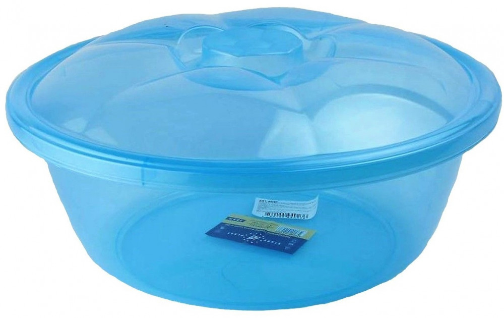 Чашка круглая прозрачная с крышкой | Stars Plast