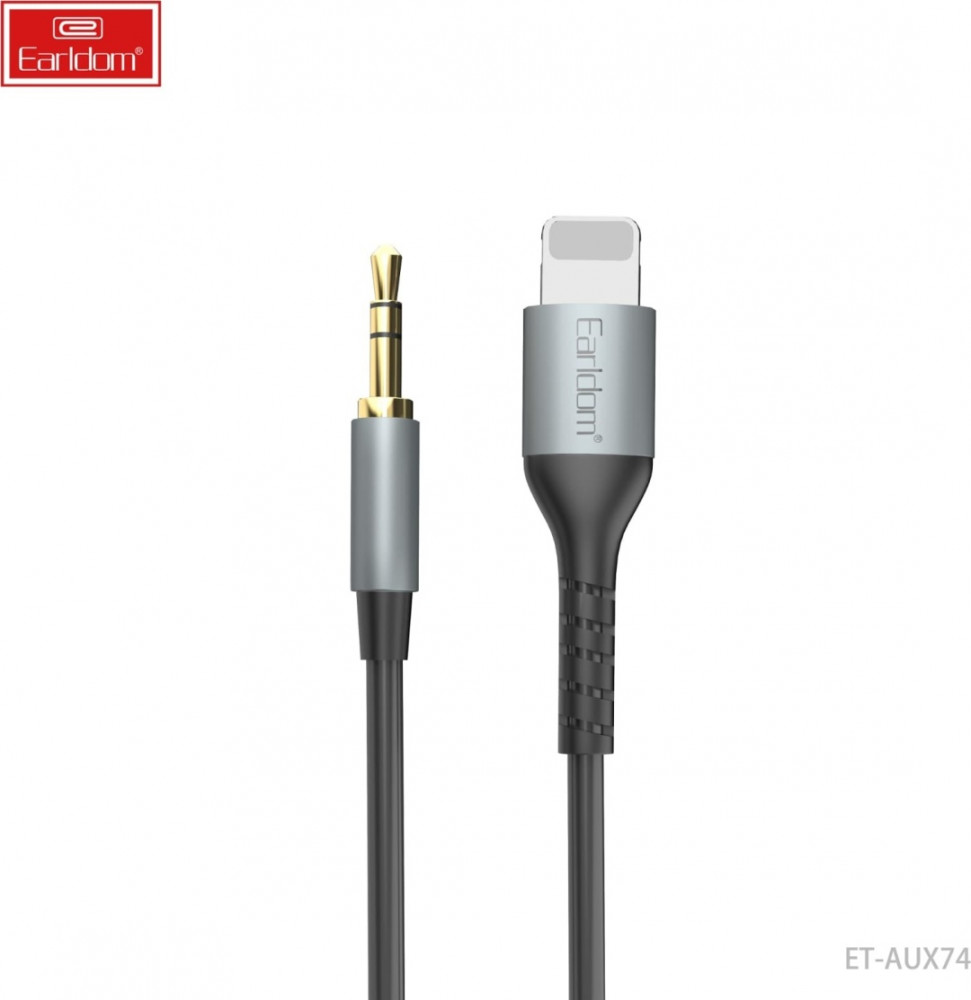 Кабель AUX ET-AUX74 Jack 3.5mm (M) - Lightning (M) | Earldom