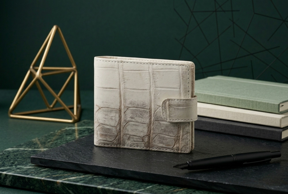 Портмоне из натуральной кожи крокодила