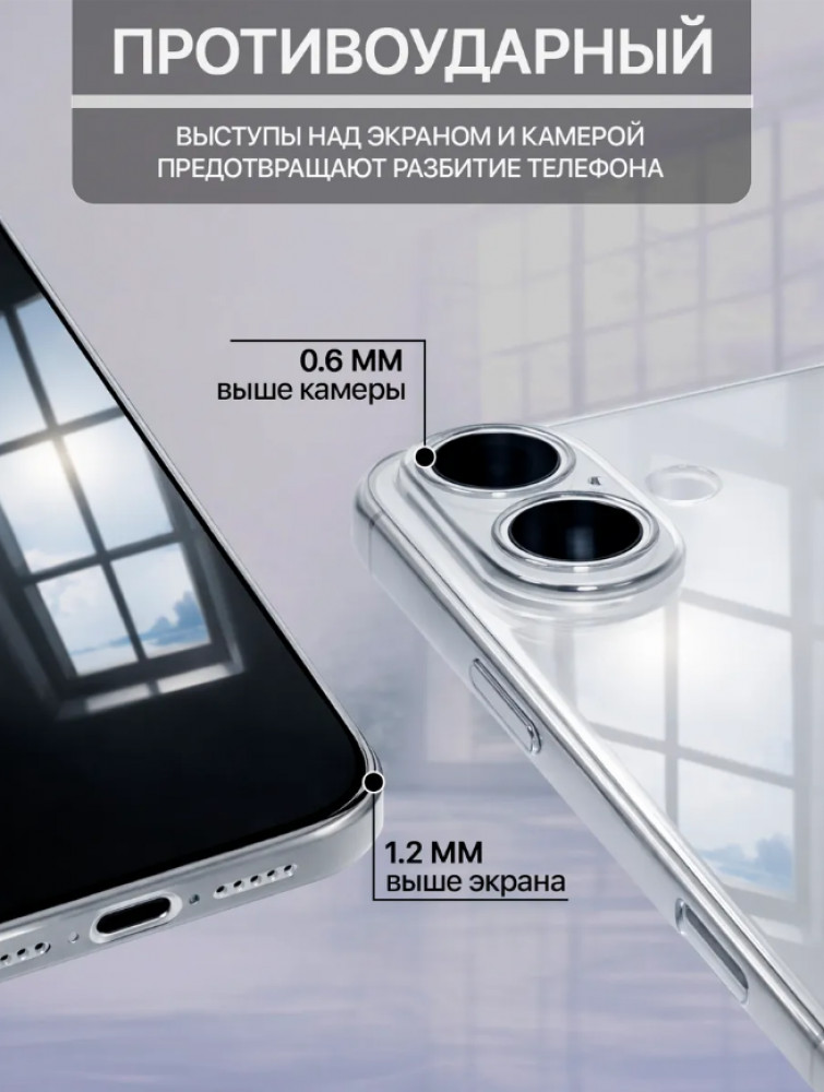 Прозрачный чехол IPhone 16