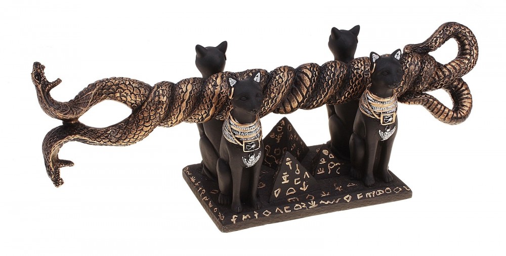 Кинжал сувенирный на горизонтальной подставке «Змеи»