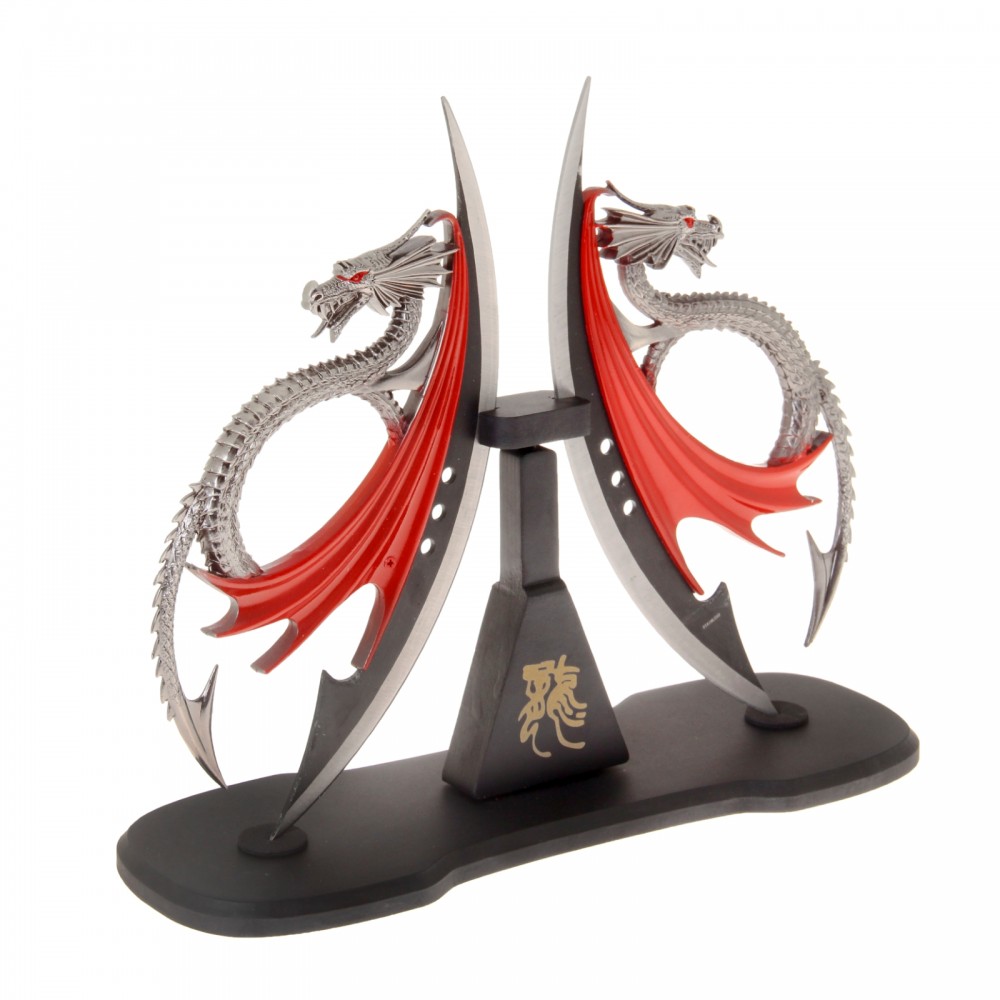 Кинжал сувенирный на подставке «Драконы»