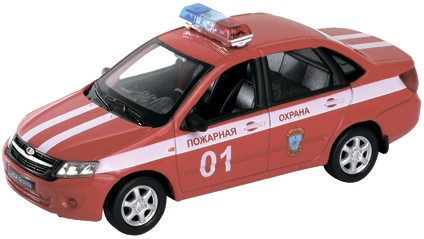 Коллекционная модель машины «Lada Granta Пожарная», масштаб 1:34-39 | Welly