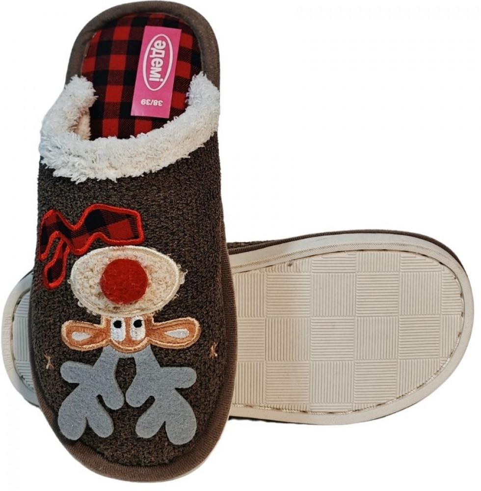 Тапочки домашние «Олень» | Комфорт Маркет