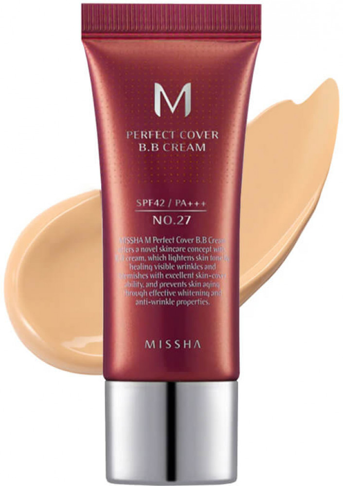 BB-крем для лица «M Perfect Cover B.B Cream», оттенок 27 | Missha