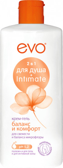 Крем-гель для душа и интимной гигиены 2 в 1 «Баланс и комфорт»