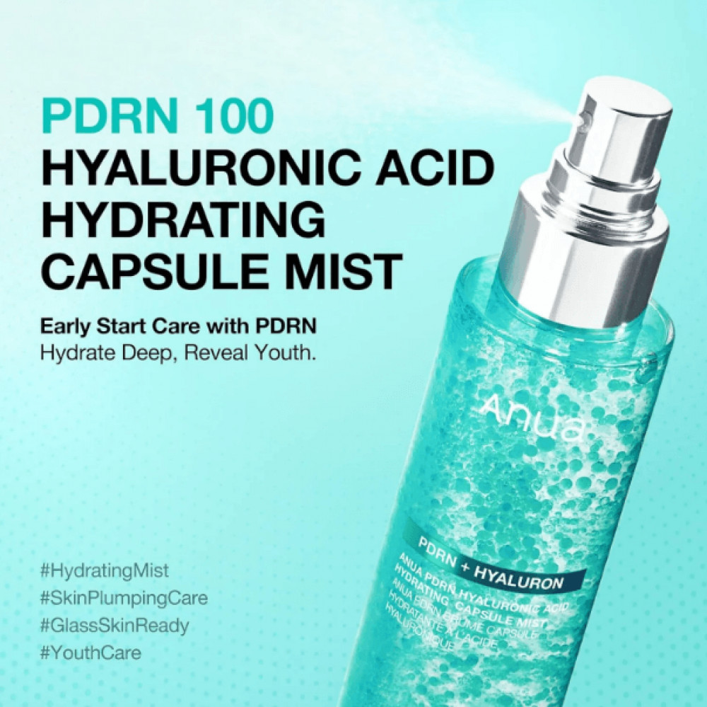Капсульный увлажняющий мист для лица с полинуклеотидами «PDRN Hyaluronic Acid Hydrating Capsule Mist» | Anua