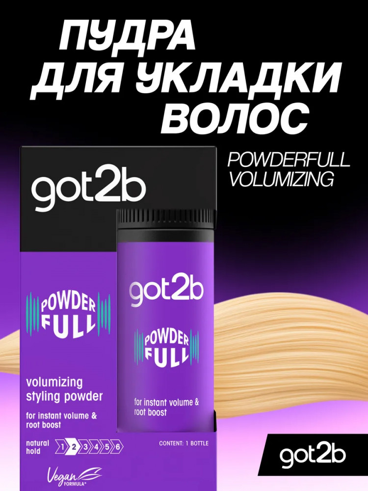 Стайлинг-пудра для укладки волос «Powderfull» | got2b