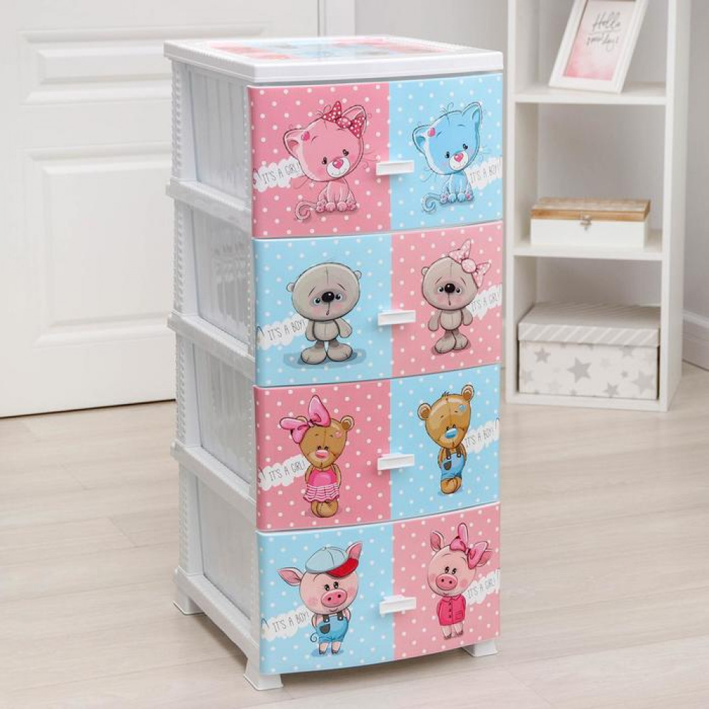 Комод 4-х секционный «Друзья» | Русспласт