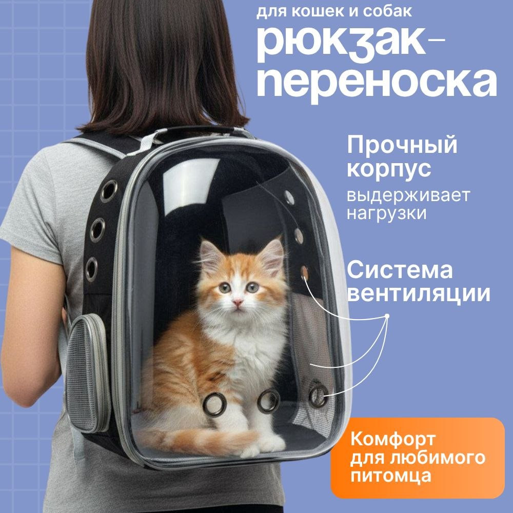 Рюкзак-переноска для кошек и собак