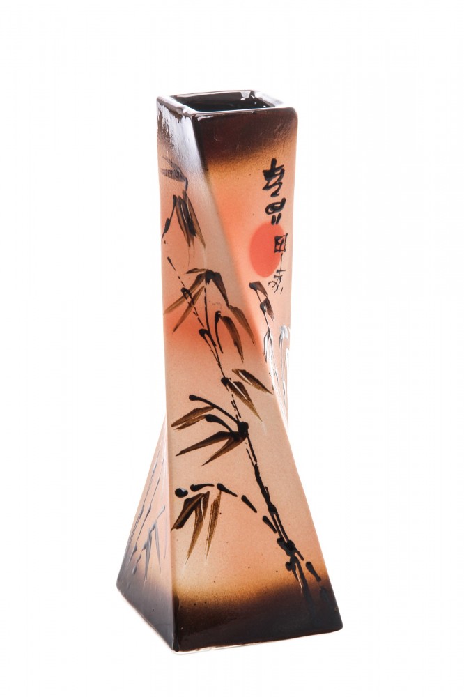 Ваза форма «Эквилибриум» роспись, цветная глазурь