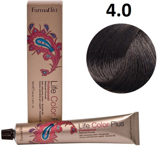 Краситель для волос «Life Color Plus», оттенок 4.0 каштановый