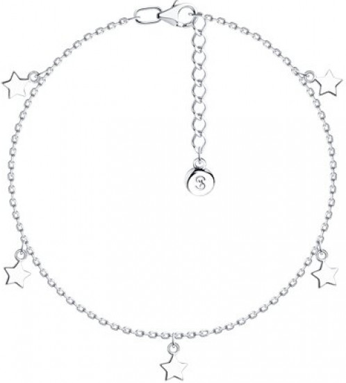 Браслет на ногу из серебра | SOKOLOV