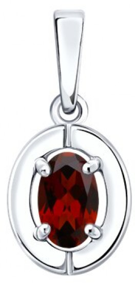 Подвеска из серебра с гранатом