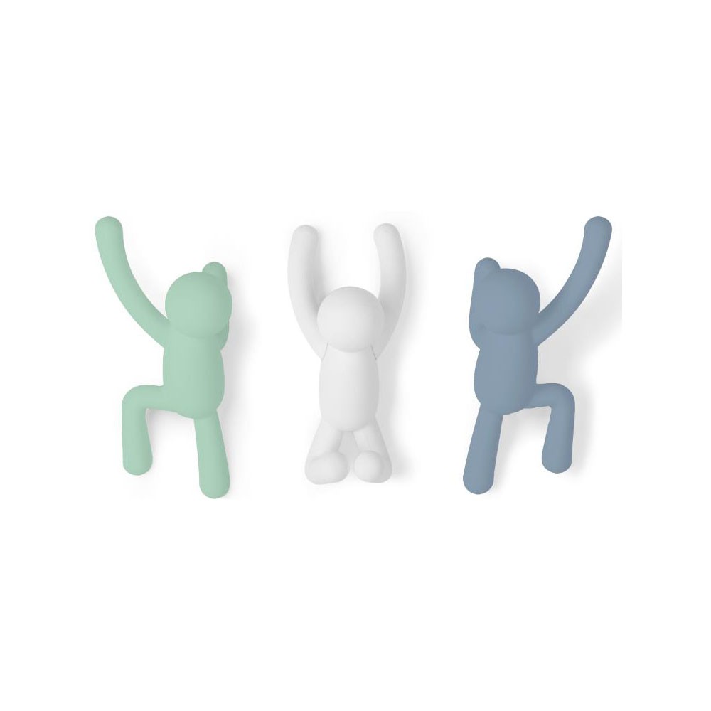 Вешалки — крючки «Buddy» (3 штуки), разноцветные | Buddy | Umbra