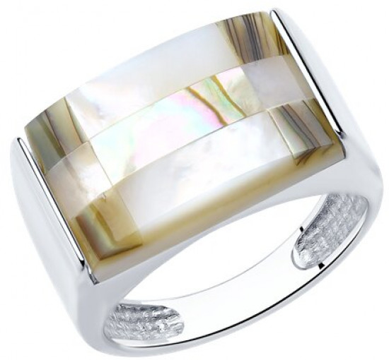 Кольцо из серебра с перламутром