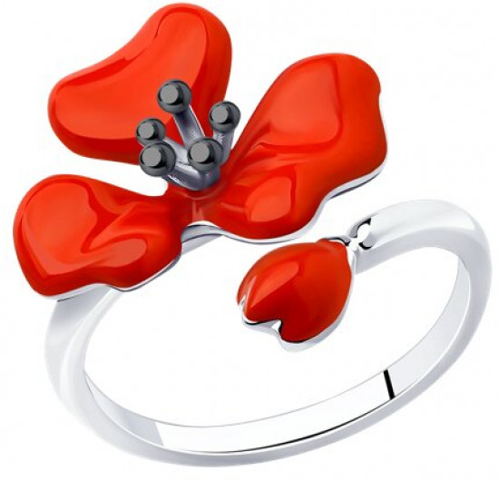 Кольцо из серебра с эмалью