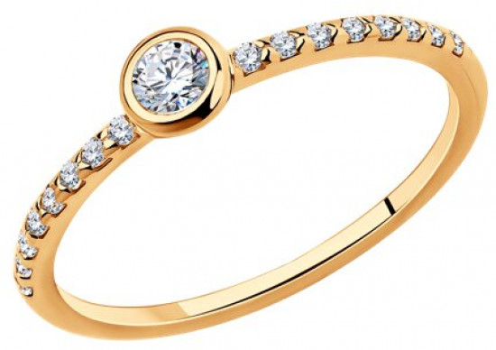 Кольцо из серебра с фианитами | SOKOLOV