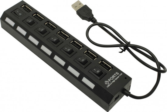 USB 2.0 хаб с выключателями Smartbuy, 7 портов «Суперэконом»