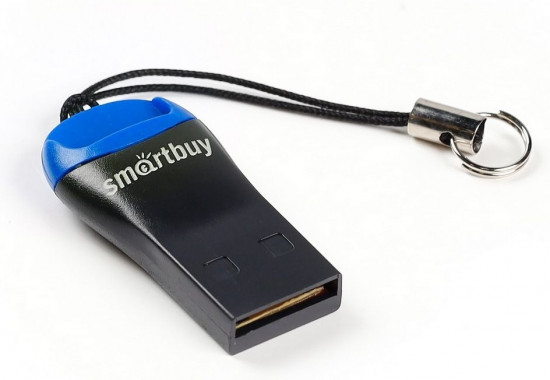 Картридер Smartbuy SBR-711-B, USB 2.0-MicroSD
